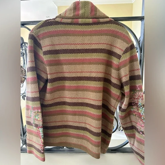 Max Mara Embroidered Cardigan Wool Jacket